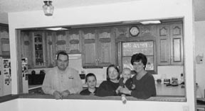 Family in new half wall